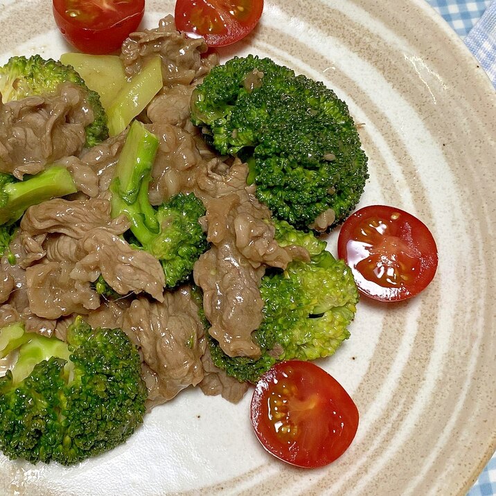 結構本格的な味、牛肉とブロッコリーの中華炒め